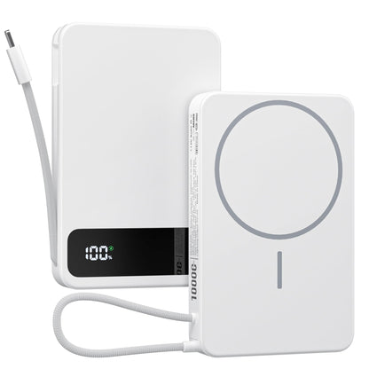 Magnetic Power Bank, 10,000mAh Wireless Portable Charger for Mag-Safe 15W Fast Charging, Battery Pack with USB-C/Lightning Cable 22.5W in/Out for iPhone 17/16/15/14/13/12 Series, AirPods & More - Available at All In One Marketplace Canada