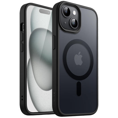 JETech Magnetic Matte Case for iPhone 15, Black