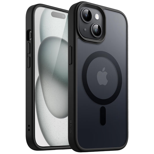 JETech Magnetic Matte Case for iPhone 15, Black
