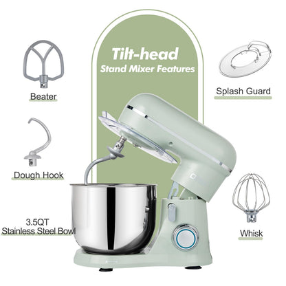 Kitchen in the Box Mini 3.5 QT, 10-Speed Tilt-Head Stand Mixer(Green) 🍁 All In One Marketplace Canada