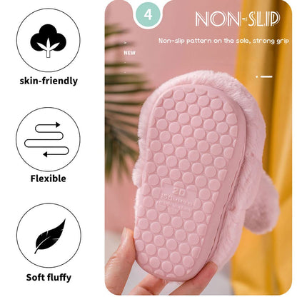 Fadezar Toddler Slippers Girl Boy House Slipper Kids Rabbit Winter Slipper Warm Bunny Slippers Soft Plush Indoor Girls Boys Slipper Cover Heel Pink Pink 8-9 toddler CN 160 🍁 All In One Marketplace Canada