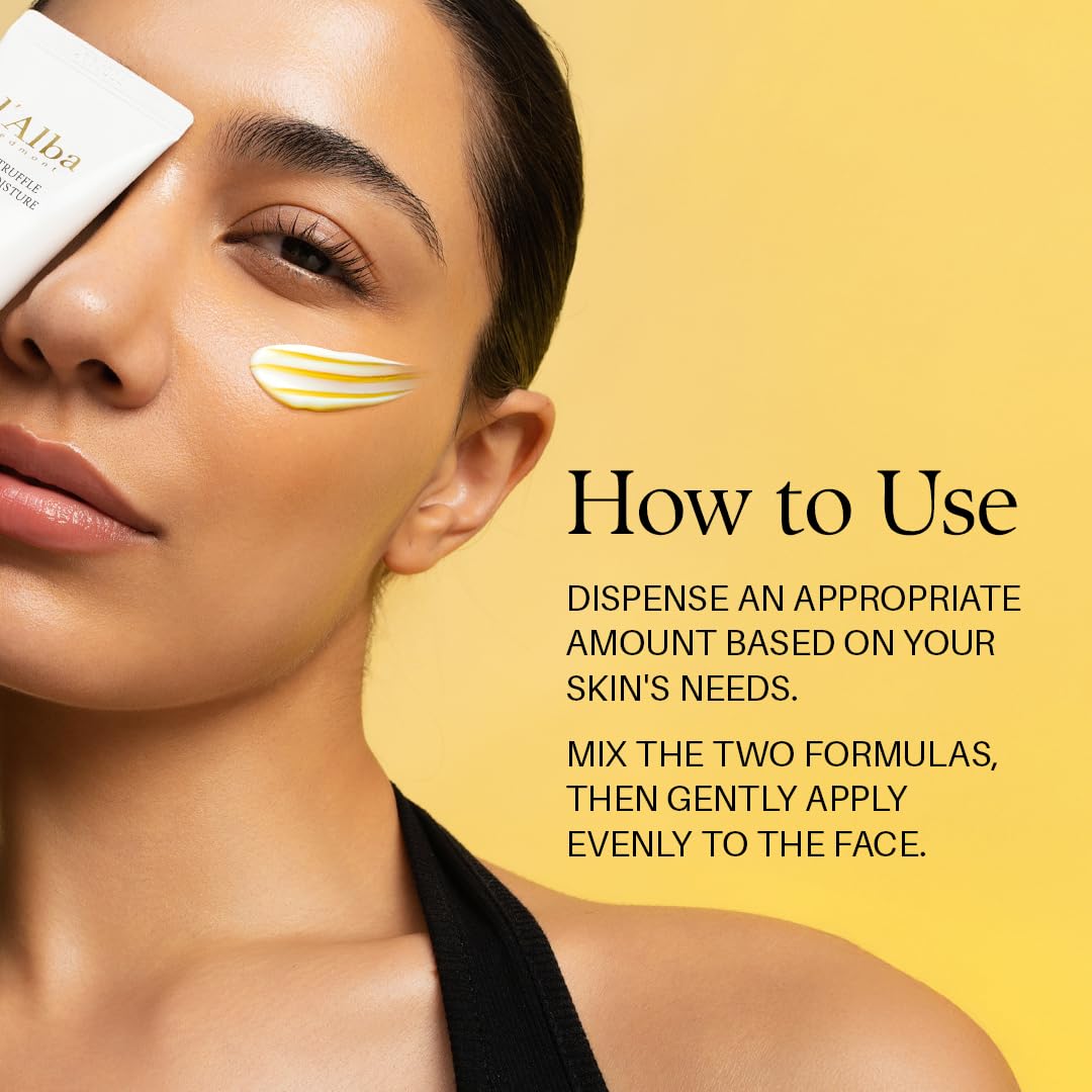 d'alba Piedmont White Truffle Double Moisture Cream, 2-in-1 Face Moisturizer, Vegan Skincare, Vegan Collegen, Skin Firming and Tightening, Dual Formula in ONE tube, Korean Skincare - Available at All In One Marketplace Canada