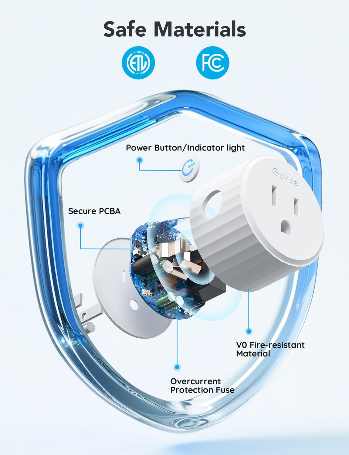 Govee Smart Plug, WiFi Plugs Work with Alexa & Google Assistant, Smart Outlet with Timer & Group Controller, WiFi Outlet for Home, No Hub Required, ETL & FCC Certified, WiFi Bluetooth Connect, 4 Pack