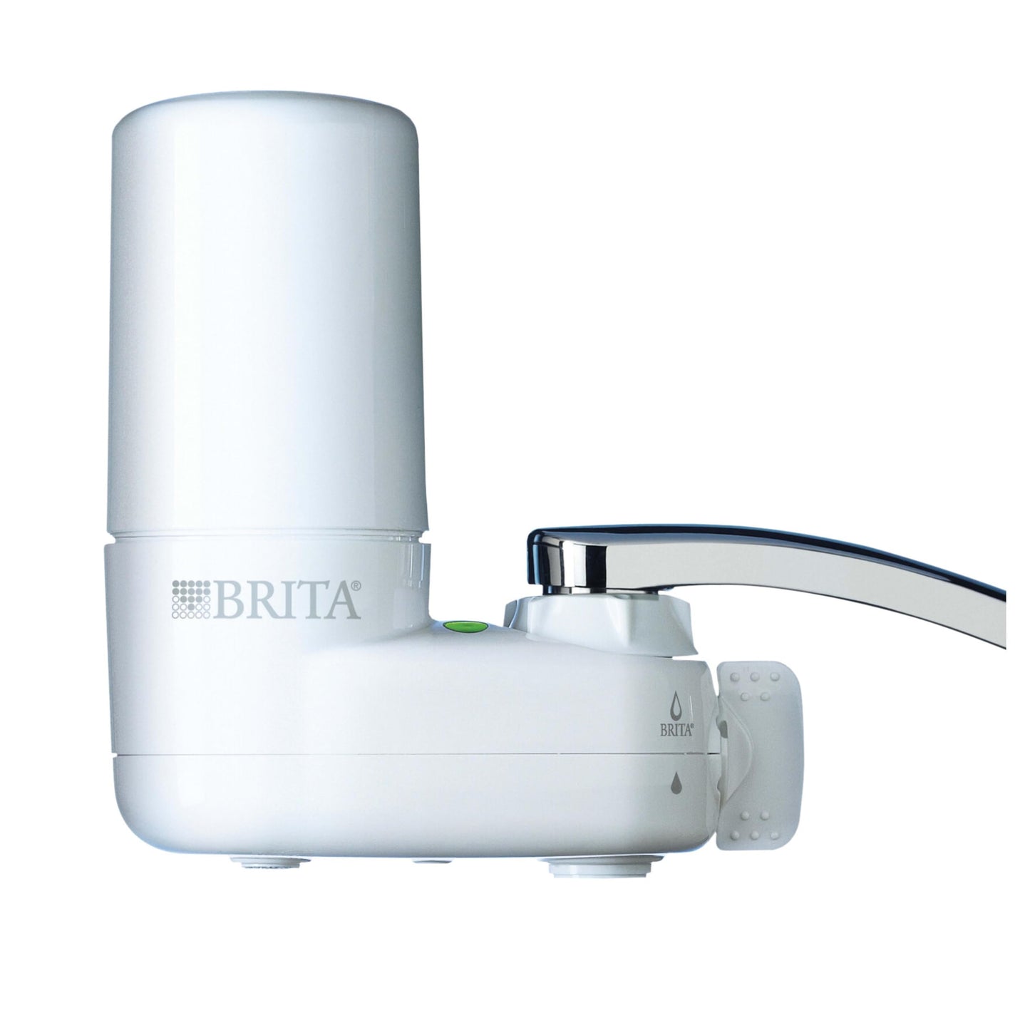 Brita Tap Water Filter System, Water Faucet Filtration System with Filter Change Reminder, Reduces Lead, BPA Free, Fits Standard Faucets Only - Basic, White, 1 Pack - Available at All In One Marketplace Canada