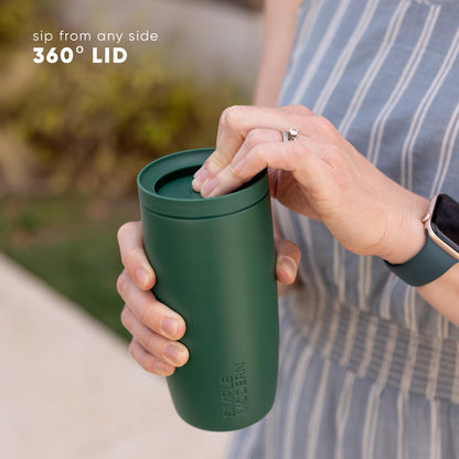 Tasse de voyage Halloween Simple Modern avec couvercle à 360° | 475 ml | Blanc