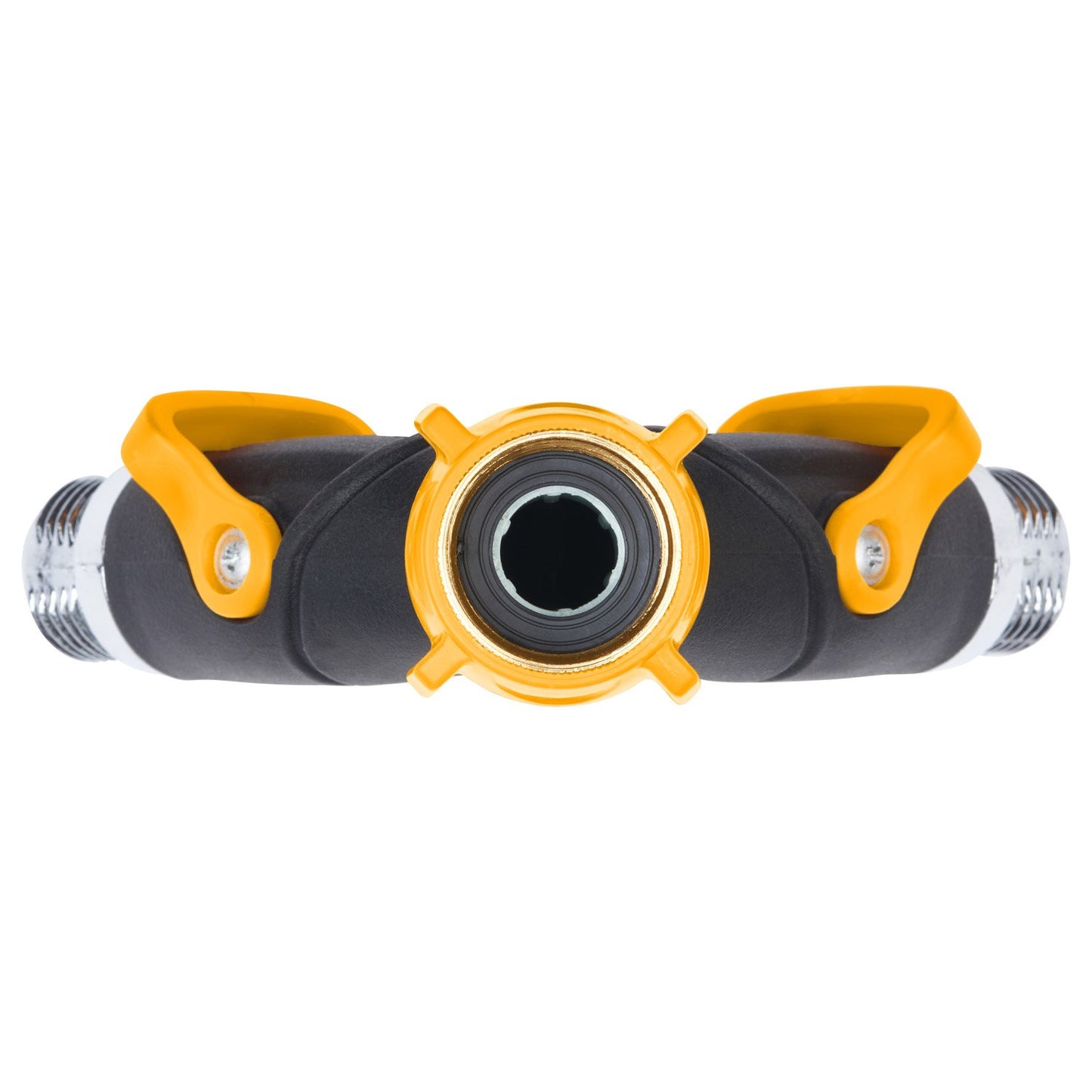 Melnor 65170AMZ 2 Way Lever Flow Through Valve Connector Bundle, Yellow, Black Melnor