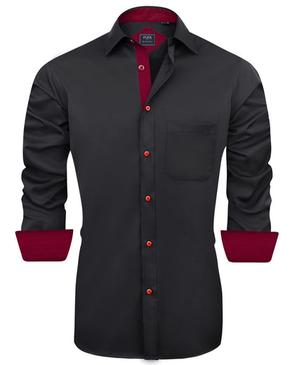 Mens Long Sleeve Dress Shirts Wrinkle Free Casual Button Down Shirts Medium 🍁 All In One Marketplace Canada