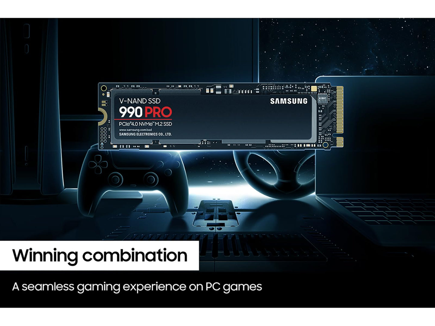 SAMSUNG 990 PRO SSD 2TB PCIe Gen4 NVMe M.2 Internal Solid State Hard Drive, Upto 7,450MB/s, Fast Speed for Gaming Heat Control, Direct Storage and Memory Expansion, MZ-V9P2T0B/AM [Canada Version]