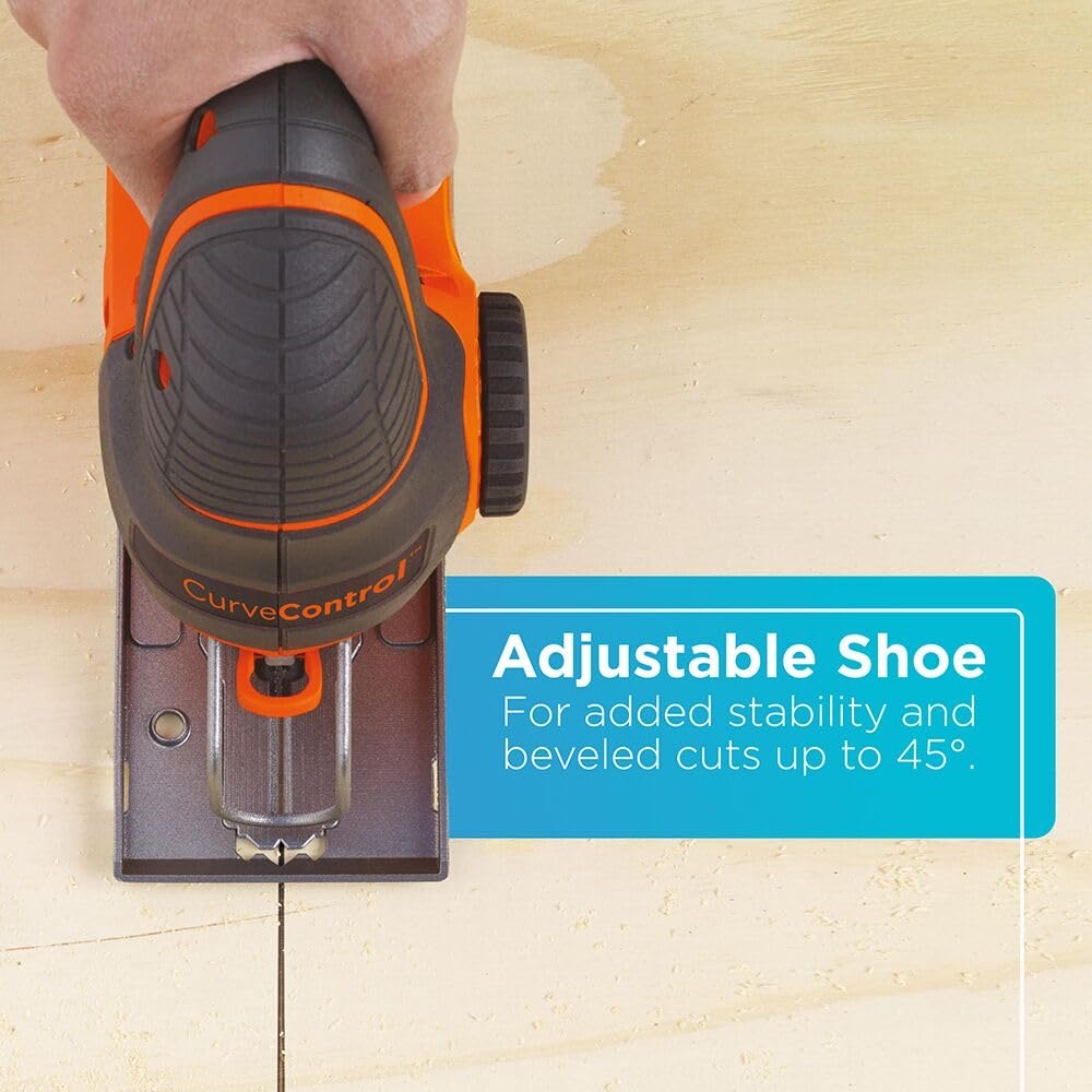 BLACK+DECKER Jig Saw, Smart Select, 5.0-Amp (BDEJS600C) BLACK+DECKER