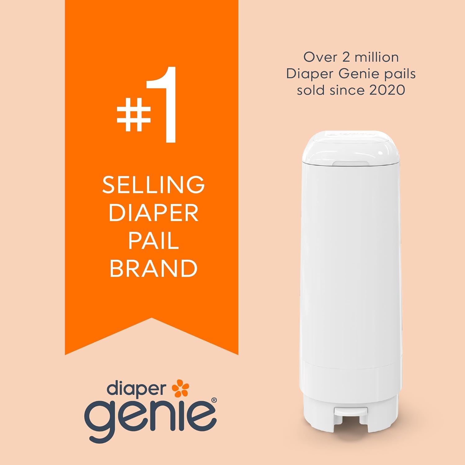 Diaper Genie Easy Roll Refill with 30 Bags - Refill for Diaper Genie Signature, Platinum, Essence Pails - Holds up to 1,410 Newborn Diapers, Blue, 1-Pack