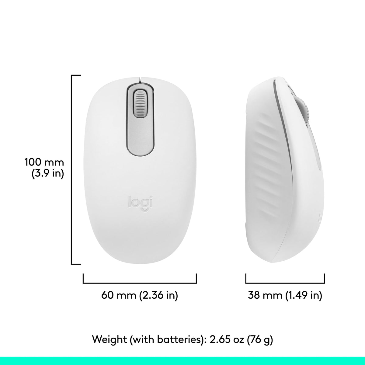 Logitech M196 Compact Ambidextrous Bluetooth Wireless Mouse - Off White