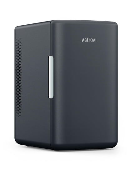 AstroAI Mini Fridge 2.0 Gen, 6 Liter/8 Cans Makeup Skincare Small Fridge 110V AC/ 12V DC Portable Thermoelectric Cooler and Warmer Little Tiny Fridge for Bedroom, Cosmetics,Car (Dark Grey)