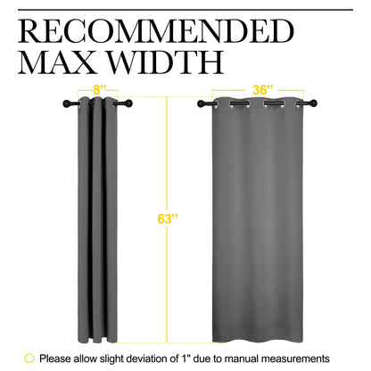 NICETOWN Blackout Curtains 2 Panels for Bedroom- Thermal Insulated Grommet Blackout Curtains 63 Inches Long for Living Room/Kitchen Rideaux occultants (2 Panels, W42 x L63 -Inch,Grey)