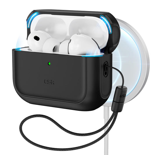 ESR for AirPods Pro 3 Case, Compatible with AirPods Pro Case 3rd Generation (2025), Compatible with MagSafe, Full Drop Protection Cover with Lanyard, Black