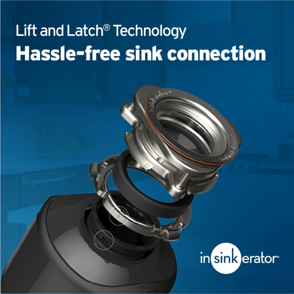 InSinkErator Badger 5 Garbage Disposal with Power Cord, Standard Series 1/2 HP Continuous Feed Garburator, Badger 5 W/C