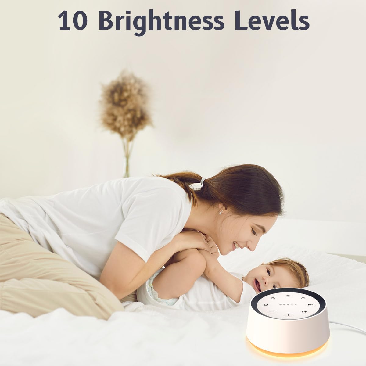 BrownNoise Sound Machine with 30 Soothing Sounds 12 Colors Night Light White Noise Machine for Adults Baby Kids Sleep Machines with Memory Function 36 Volume Levels 5 Timers for Home Office Travel