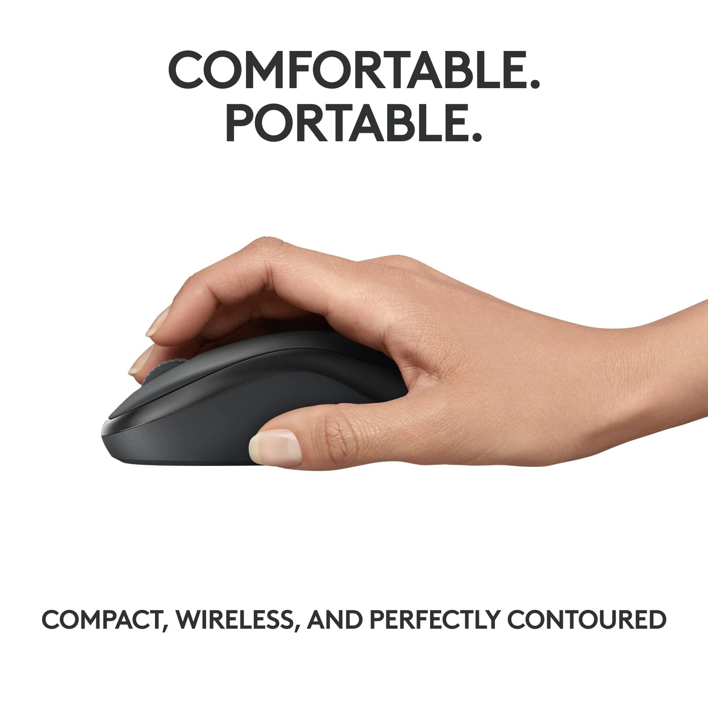 Logitech M240 Silent Bluetooth Mouse, Wireless, Compact, Portable, Smooth Tracking, 18-Month Battery, for Windows, macOS, ChromeOS, Compatible with PC, Mac, Laptop, Tablets - Graphite - Available at All In One Marketplace Canada