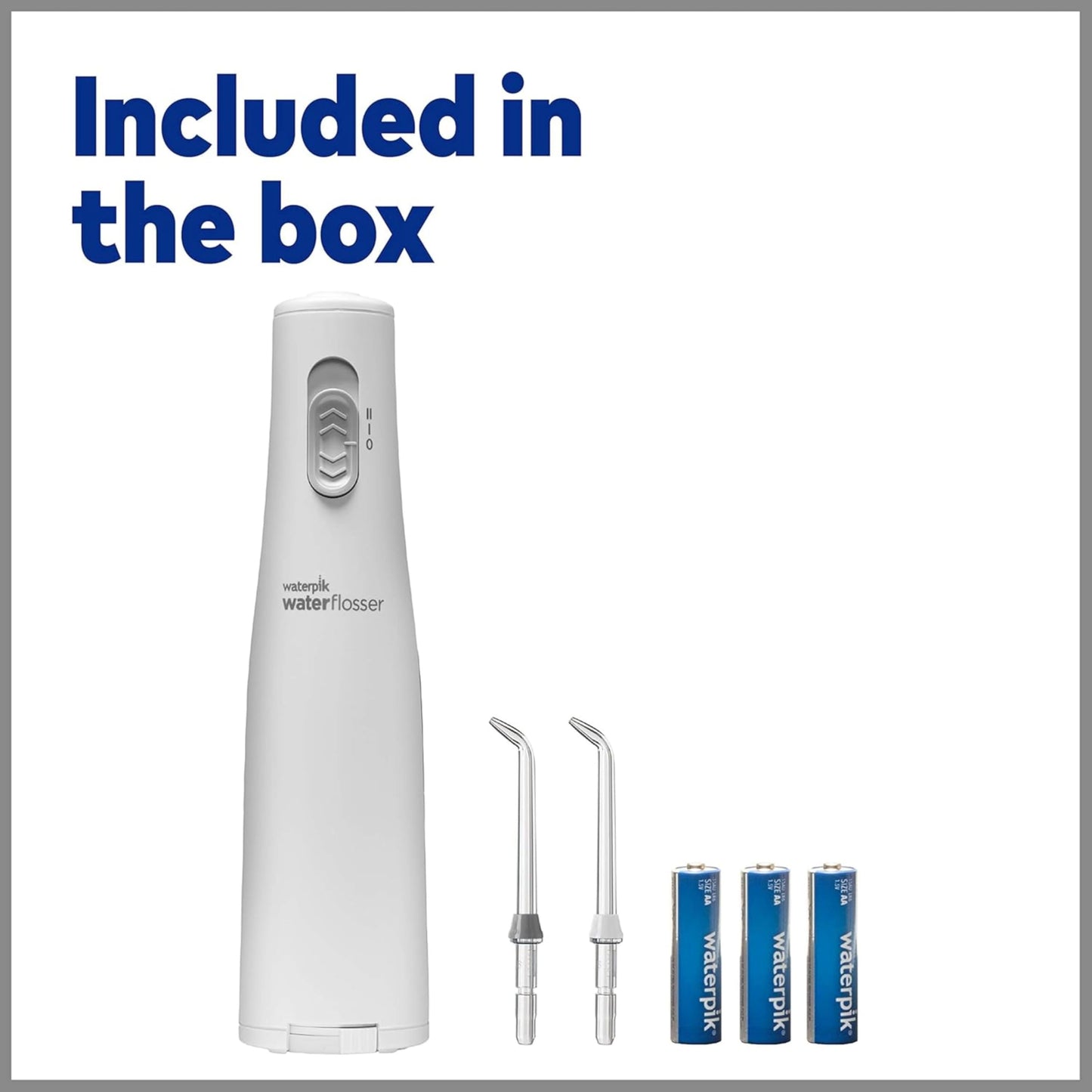 Waterpik Cordless Express Water Flosser, Battery Operated & Portable for Travel & Home, CDA Validated, Waterproof for Shower Use, White WF-02, Packaging May Vary Waterpik