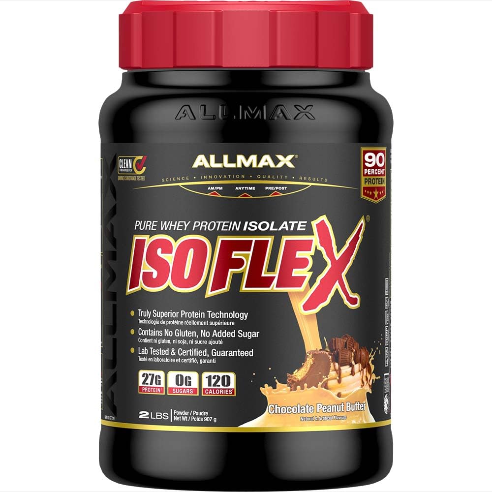ALLMAX ISOFLEX 100% Ultra-Pure Whey Protein Isolate - Chocolate Peanut Butter - 2 lb