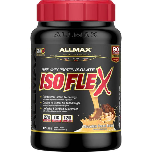ALLMAX ISOFLEX 100% Ultra-Pure Whey Protein Isolate - Chocolate Peanut Butter - 2 lb