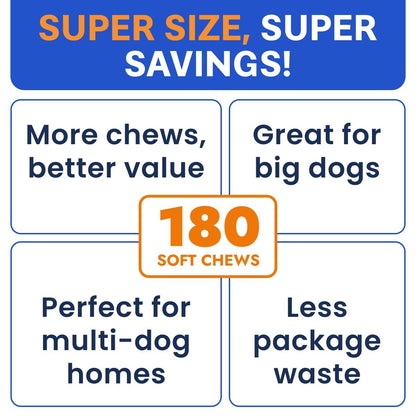 Probiotics for Dogs - Gas, Diarrhea, Allergy, Constipation, Upset Stomach Relief, w/Digestive Enzymes + Prebiotics - Chewable Supplement - Improve Digestion, Immunity - Dog Probiotics Chews - 180Ct