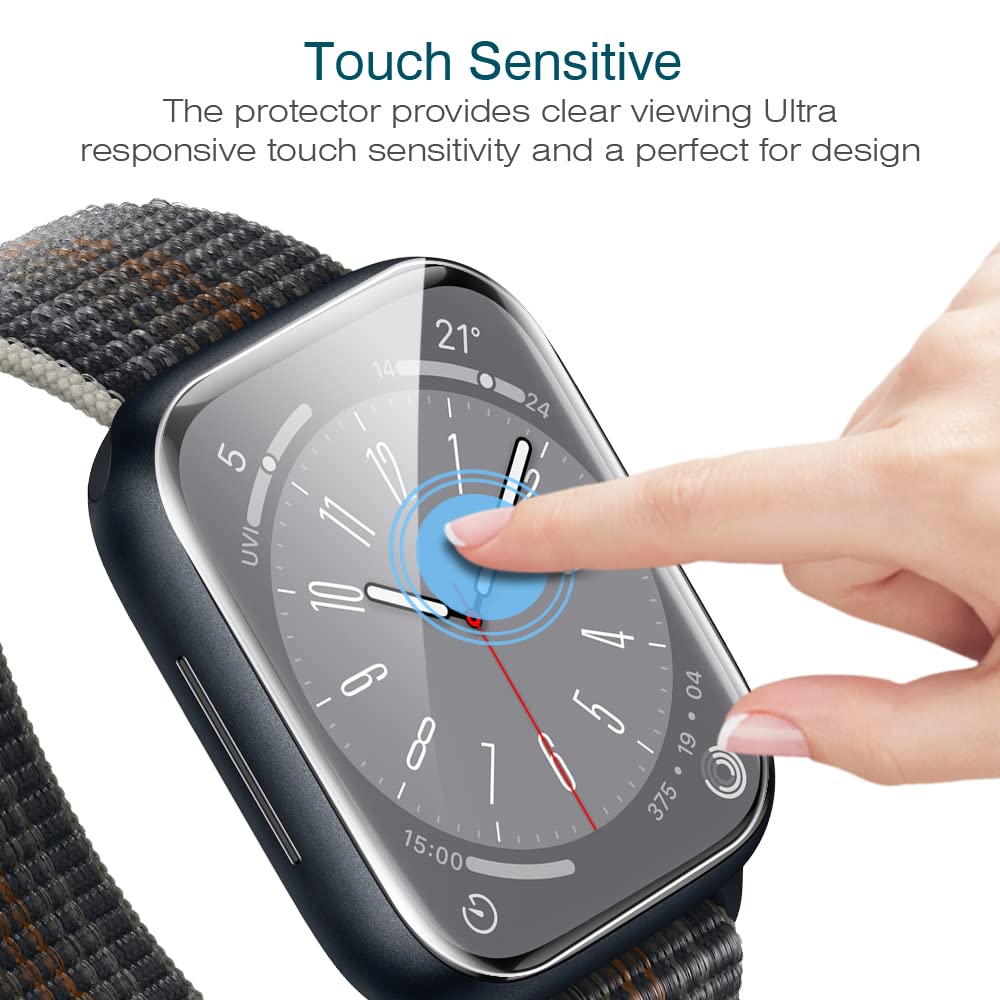 LK 6 Pack Screen Protector for Apple Watch Series SE/6/5/4/SE 2022 40mm, Apple Watch Series 9/8/7 41mm Screen Protector, Max Coverage, Bubble-Free, Anti-Scratch, iWatch 40mm Flexible TPU Clear Film