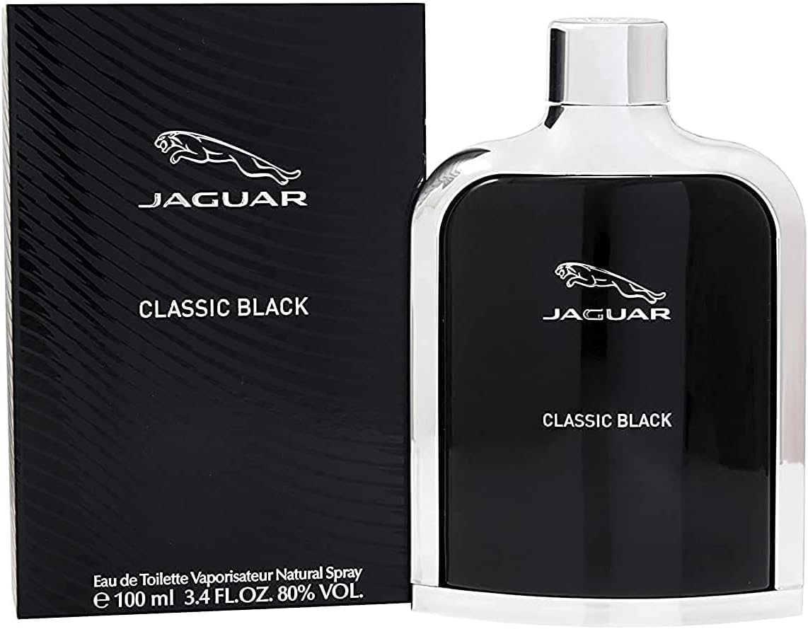Jaguar Classic Black Eau De Toilette Spray For Men, 3.4 Ounce/0.21 Pounds