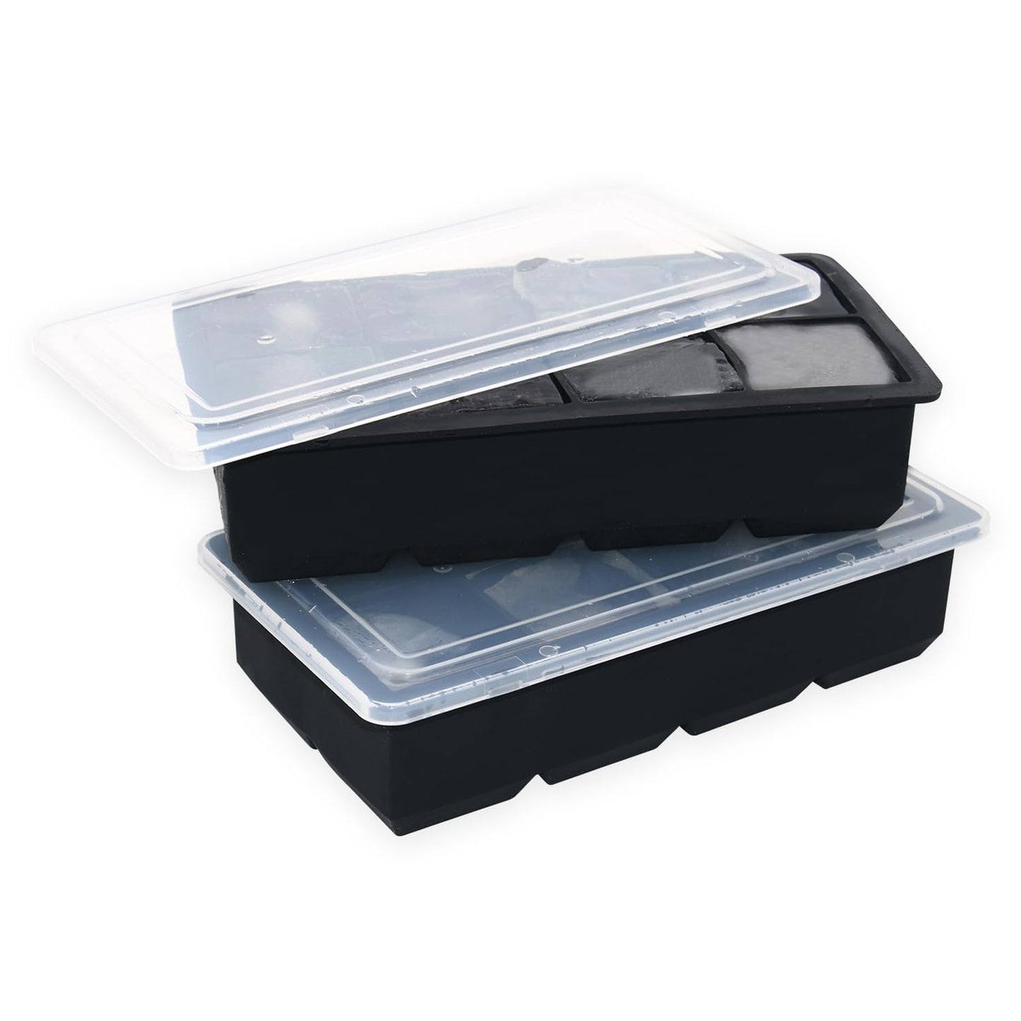 Bangp Large Ice Cube Tray for Whiskey,2 Pack Stackable Big Ice Cube Molds Make 16 Big Whiskey Ice Cubes,Easy Release Square Ice Cube Maker for Cocktails,Whiskey,Soups and Frozen Treats - Available at All In One Marketplace Canada