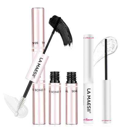 LA MAESII Lash Bond and Seal Waterproof Lash Remover Lash Cluster Glue for Eyelash Clusters DIY Lash Extension Kit at Home Pack 2