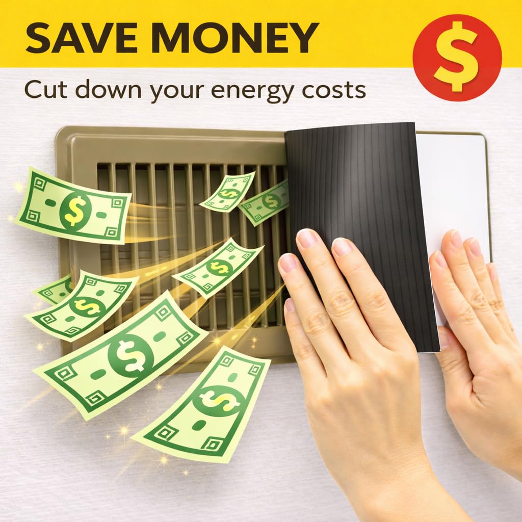 MagX Magnetic Vent Cover, 5.5 x 12 Inch, 3 Sheets, Ultra Thick 60 mil, Flexible Anisotropic Magnet, for Air Registers or Floor Air Vents, RV, Home HVAC, AC, Home Must Buy (MVAC-5512)