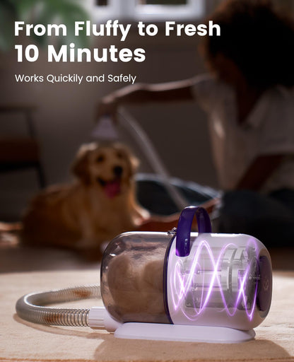oneisall Dog Grooming Vacuum Kit: 15000Pa Shedding Brush with Grooming Tools, 3 Suction Low Noise, for Pet Thick and Undercoat, 1.5L Dust Cup, Dog Hair Vacuum, Home Cleaning, LM5 - Available at All In One Marketplace Canada