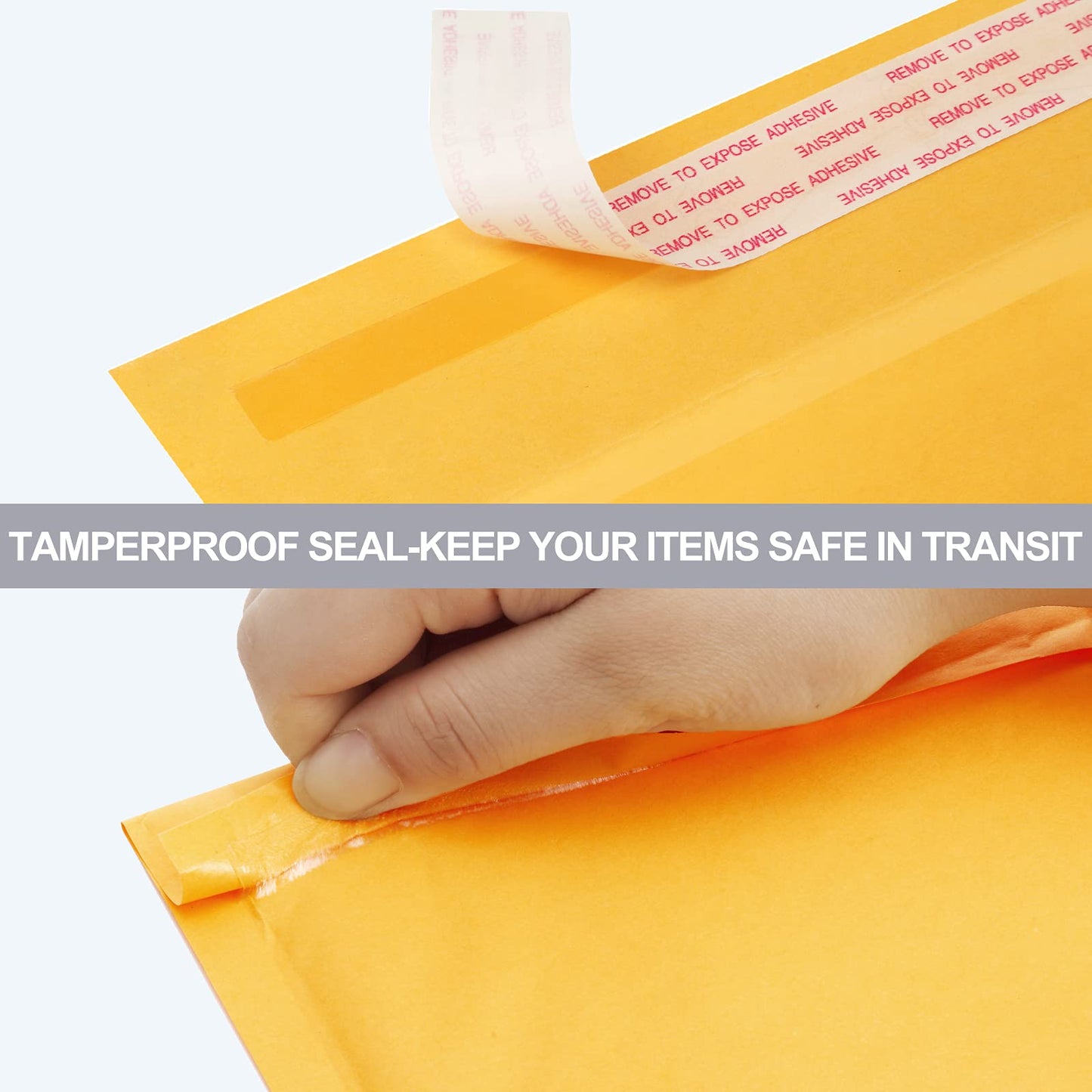 UCGOU Kraft Bubble Mailers 4x8 Inch 50 Pack Usable Size 4x7 Inch Yellow Padded Envelopes #000 Small Business Mailing Package Self Sealing Tear Resistant Boutique Bulk Mail Shipping Bags Bubble Mailers