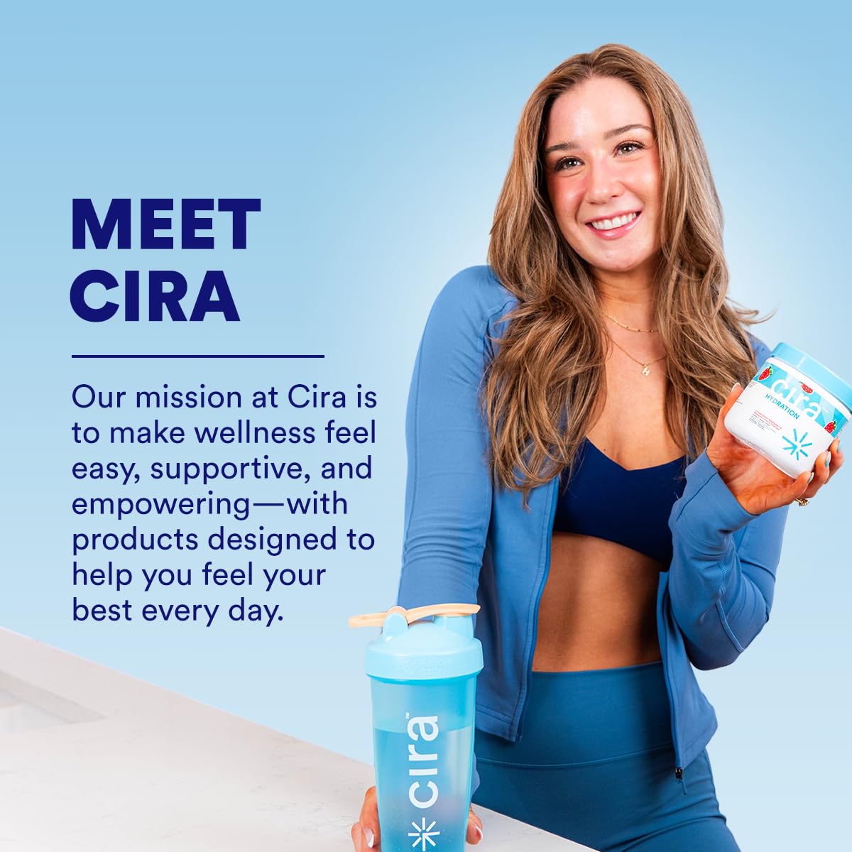 Cira Hydration Electrolytes Powder - Daily Electrolyte Powder, Sugar Free w/Himalayan Salt, Magnesium, & Potassium, Hydration Powder for Dehydration Relief & Recovery - Watermelon Sugar, 45 Servings