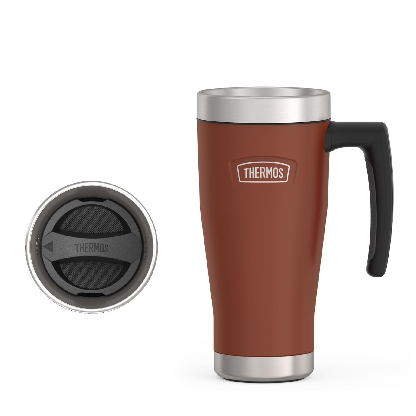 THERMOS ICON Series 16oz Stainless Steel Mug, Saddle Thermos