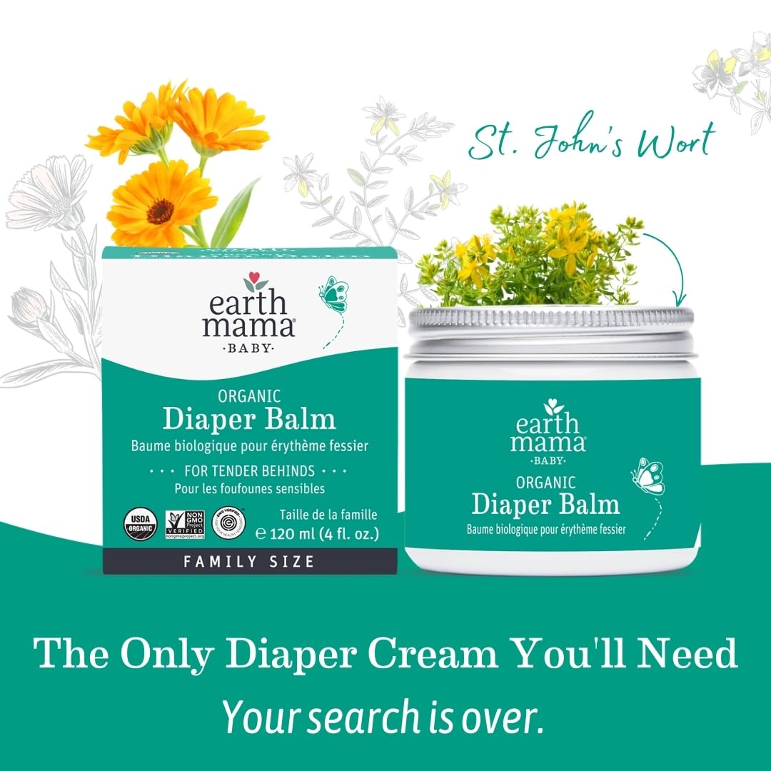 Earth Mama Organic Baby Diaper Balm, 120ml