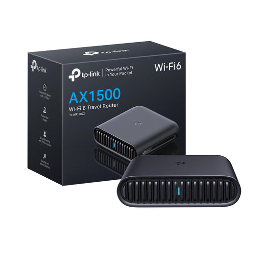 TP-Link Roam 6 AX1500 Dual-Band WiFi 6 Portable Travel Router (TL-WR1502X), Pocket-Sized, USB-C Powered, OpenVPN/WireGuard, USB Tethering, Gigabit Ports, Multi-Mode, Hotel/Cruise/Travel Ready - Available at All In One Marketplace Canada