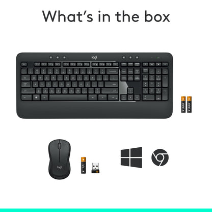 Logitech MK540 Full Size Advanced Wireless Keyboard and Mouse Combo French
