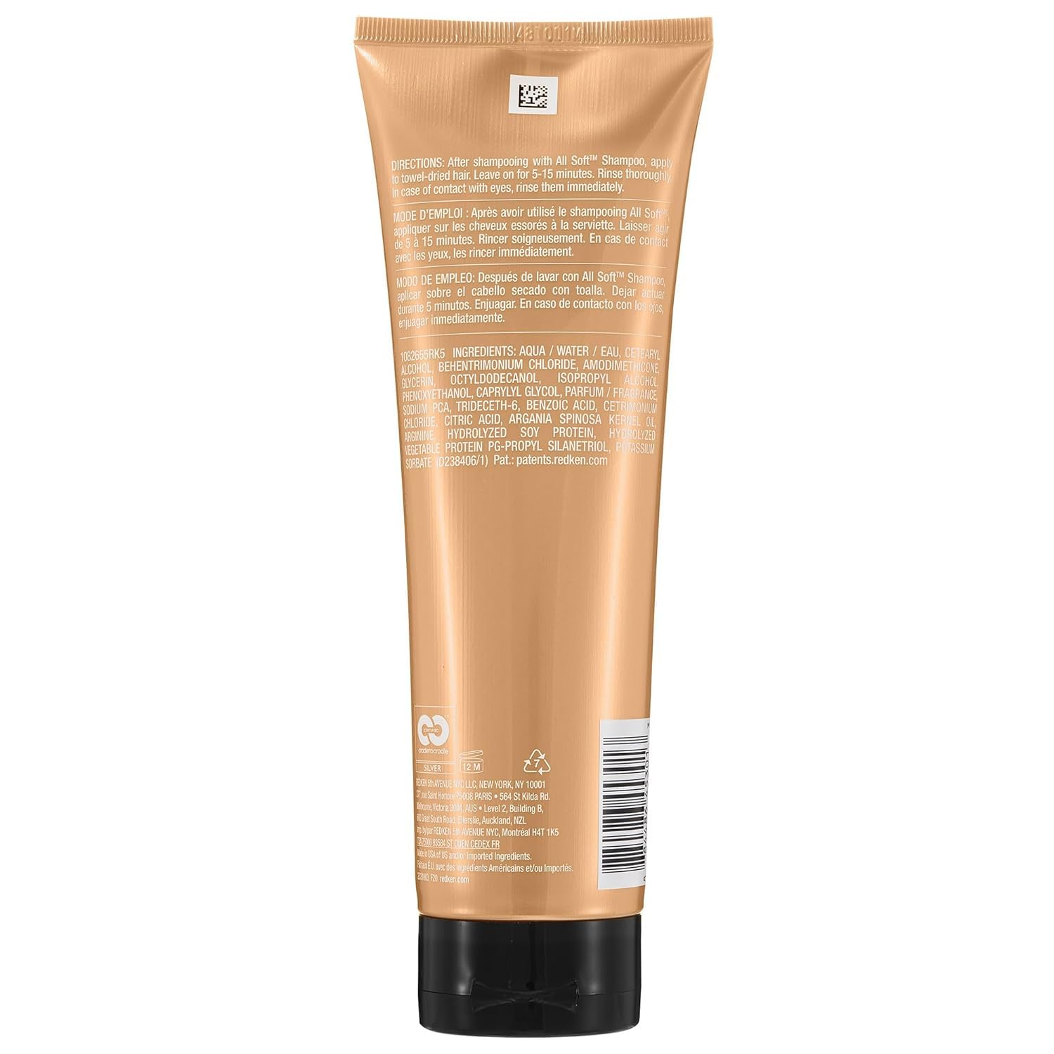 Redken All Soft Heavy Cream Deep Conditioning Hair Mask For Dry, Brittle Hair, Moisturizing Treatment With Argan Oil For Intense Softness, Shine And Smoothness, 250ml - Available at All In One Marketplace Canada