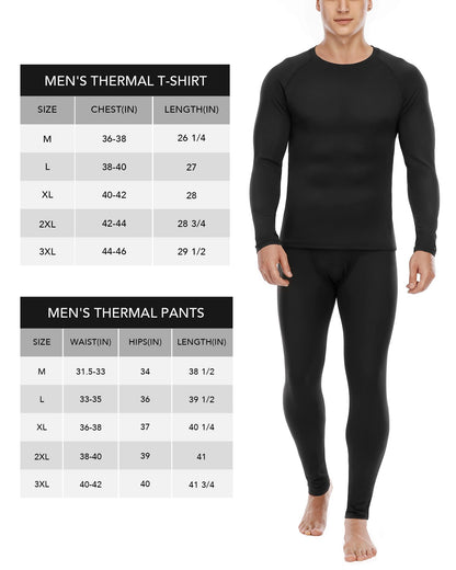 Roadbox Men's Thermal Underwear Set Fleece Lined Compression Long Johns 🍁 All In One Marketplace Canada