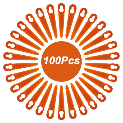 FourShow 100Pcs Plastic Replacement Blades Compatible with STIHL Polycut 2-2 Polycut 3-2 Grass Trimmer FSA 45 FSA 57 FSE 52,Sun Joe 24V-GT10, Redback Swift 40V - Available at All In One Marketplace Canada