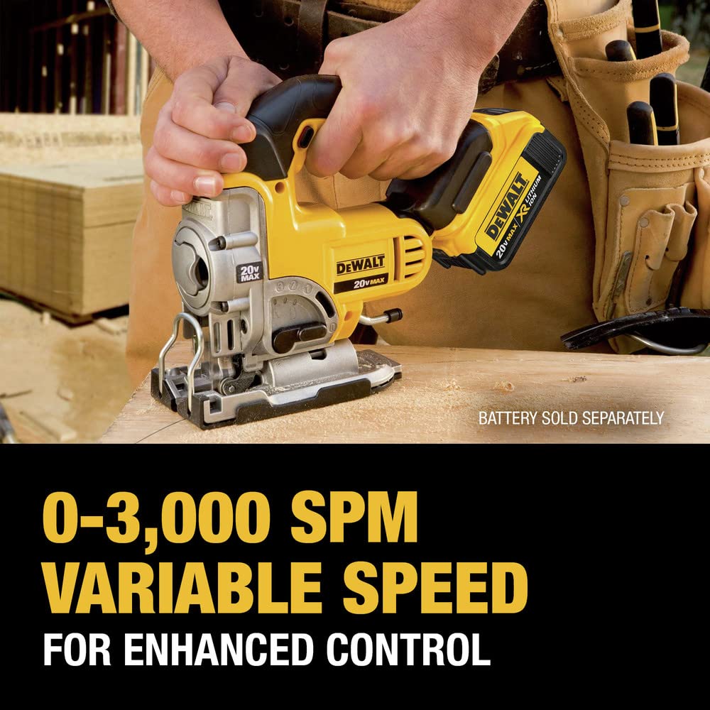 DEWALT 20V MAX Jig Saw, Tool Only (DCS331B) , Yellow DEWALT