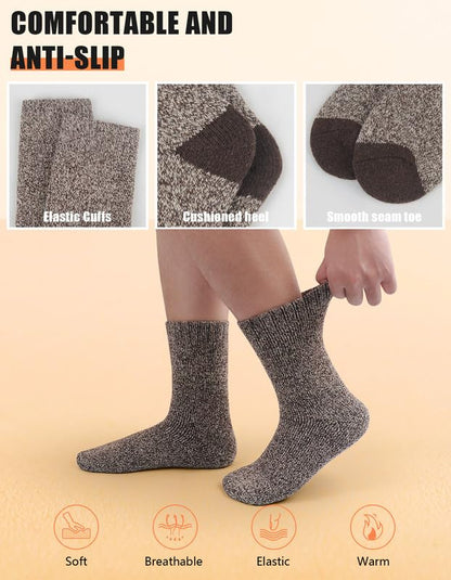 YADIFEN 5 Pairs Merino Wool Socks for Men Winter Cold Weather Extra Warm 🍁 All In One Marketplace Canada
