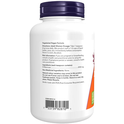 NOW Supplements, D-Mannose Powder, Non-GMO Project Verified, Healthy Urinary Tract*, 85g NOW