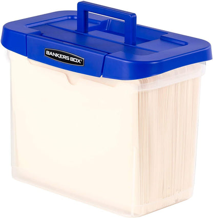 Bankers Box Heavy Duty Portable Plastic File Box with Hanging Rails, Letter, 1 Pack (0086304) 🍁 All In One Marketplace Canada
