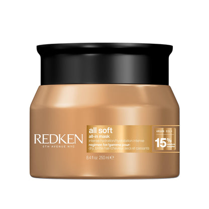 Redken All Soft All-In Mask, Deep Conditioning Mask For Dry Hair, 250 mL
