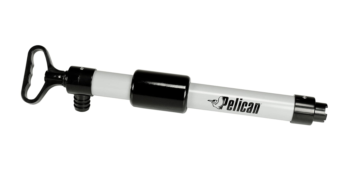 Pelican Bilge Floating Hand Pump - Kayak / Canoe / Boat Water Hose Evacuation (Black & Grey) Pelican