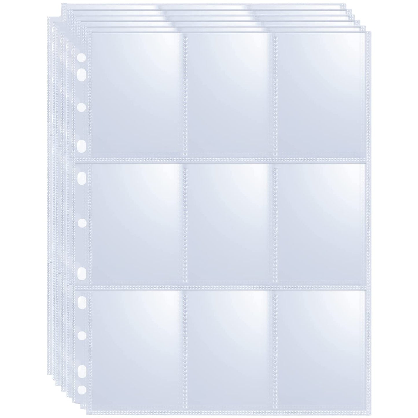 360 Pockets Trading Card Sleeves - Double-Sided 9 Pocket Page Protector, Ultra-Clear Card Sheets for 3 Ring Binder, Sleeves for Game Yugioh/MTG, Baseball, Business Cards, Coupons