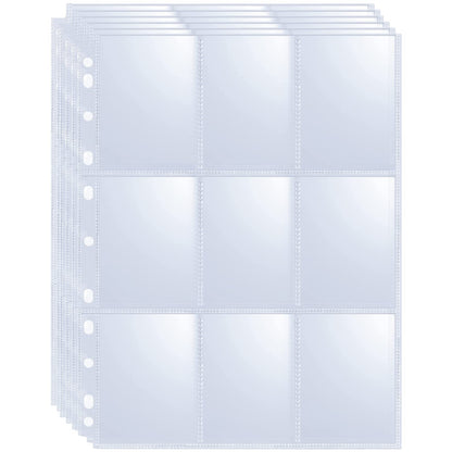 360 Pockets Trading Card Sleeves - Double-Sided 9 Pocket Page Protector, Ultra-Clear Card Sheets for 3 Ring Binder, Sleeves for Game Yugioh/MTG, Baseball, Business Cards, Coupons