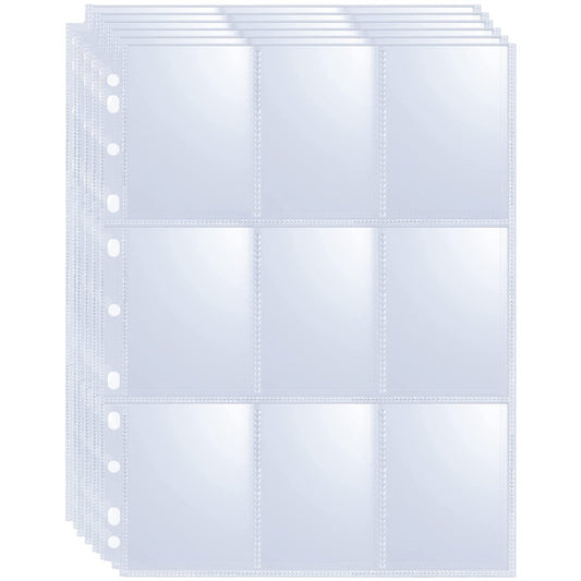 360 Pockets Trading Card Sleeves - Double-Sided 9 Pocket Page Protector, Ultra-Clear Card Sheets for 3 Ring Binder, Sleeves for Game Yugioh/MTG, Baseball, Business Cards, Coupons