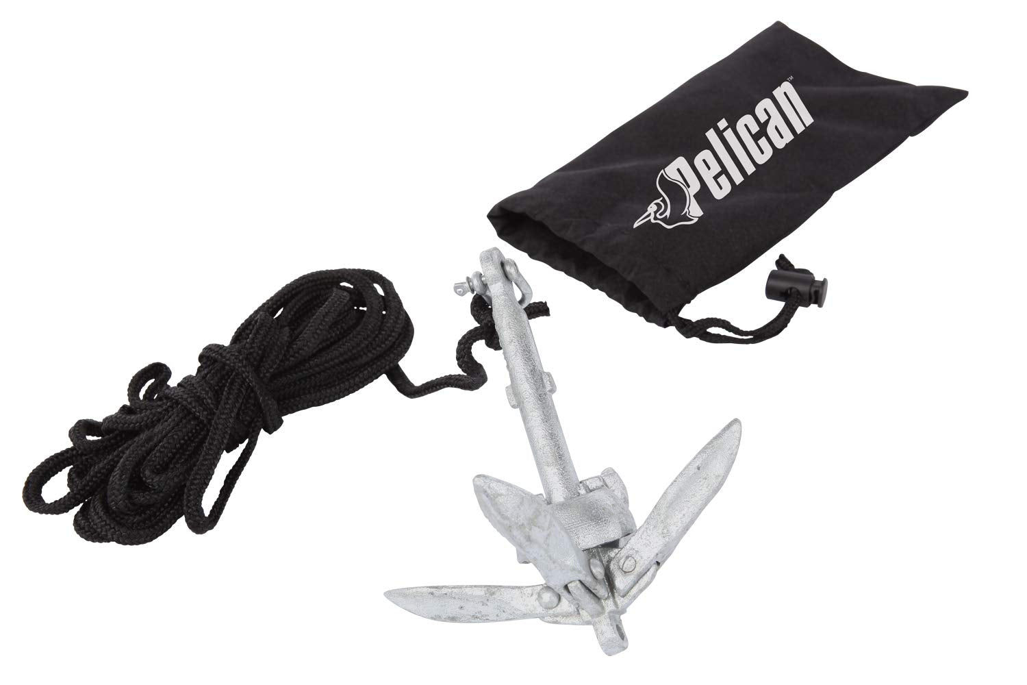 Pelican Compact Anchor Kit for Kayak, Canoe, SUP, Inflatables or Small Boats, Foldable Storage Bag, Ideal for Fishing Kayak Boating (1.5 lb) - Available at All In One Marketplace Canada